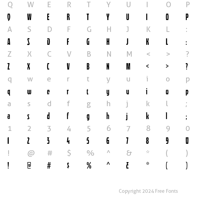 Character Map of Quasix Regular