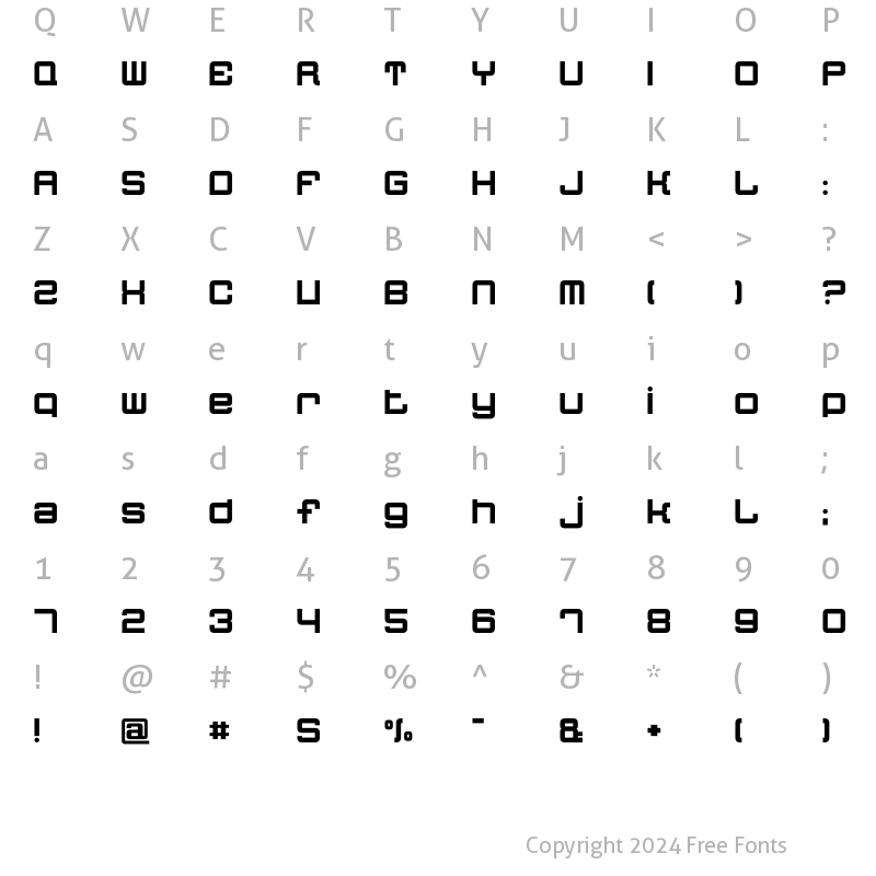 Character Map of Quatron Regular