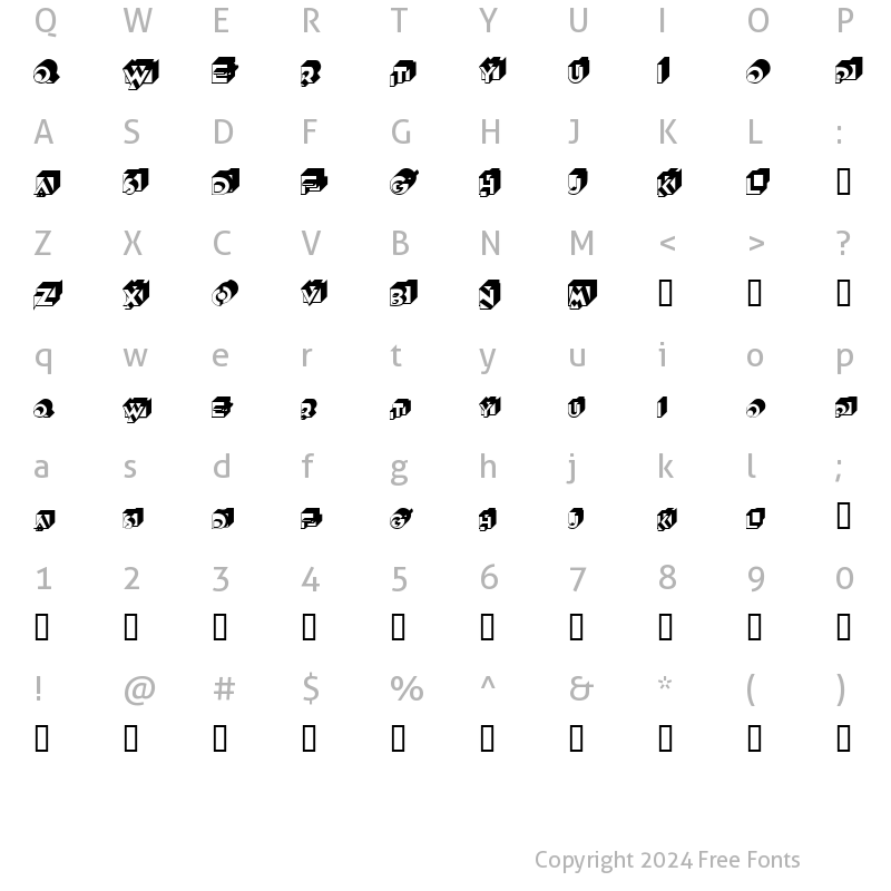 Character Map of Qubist Regular