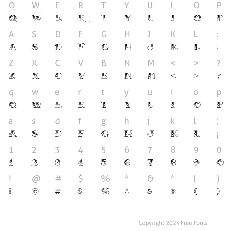 Character Map of Queen Rosie Medium