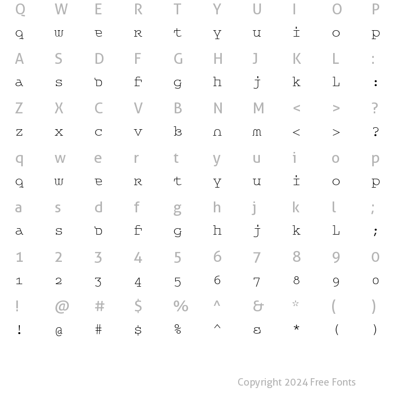 Character Map of Queer TheoryLight Regular