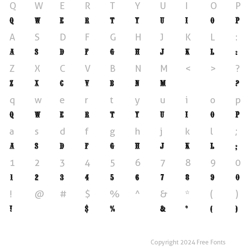 Character Map of QuentinEF Medium