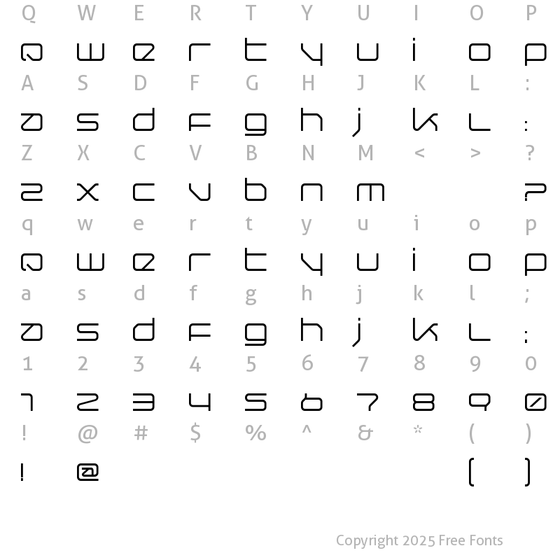 Character Map of Querround Regular