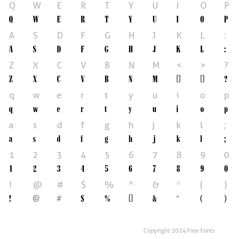 Character Map of QuesadaSSK Regular