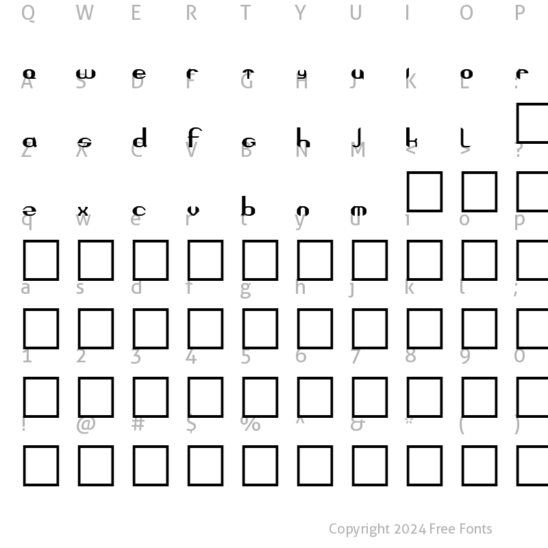 Character Map of QUESTOR Normal