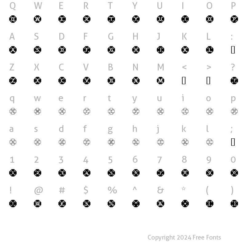 Character Map of Quick, hurry up and die black