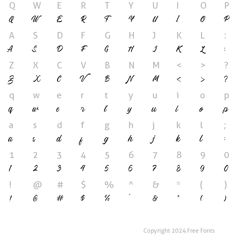 Character Map of QuickDream Regular