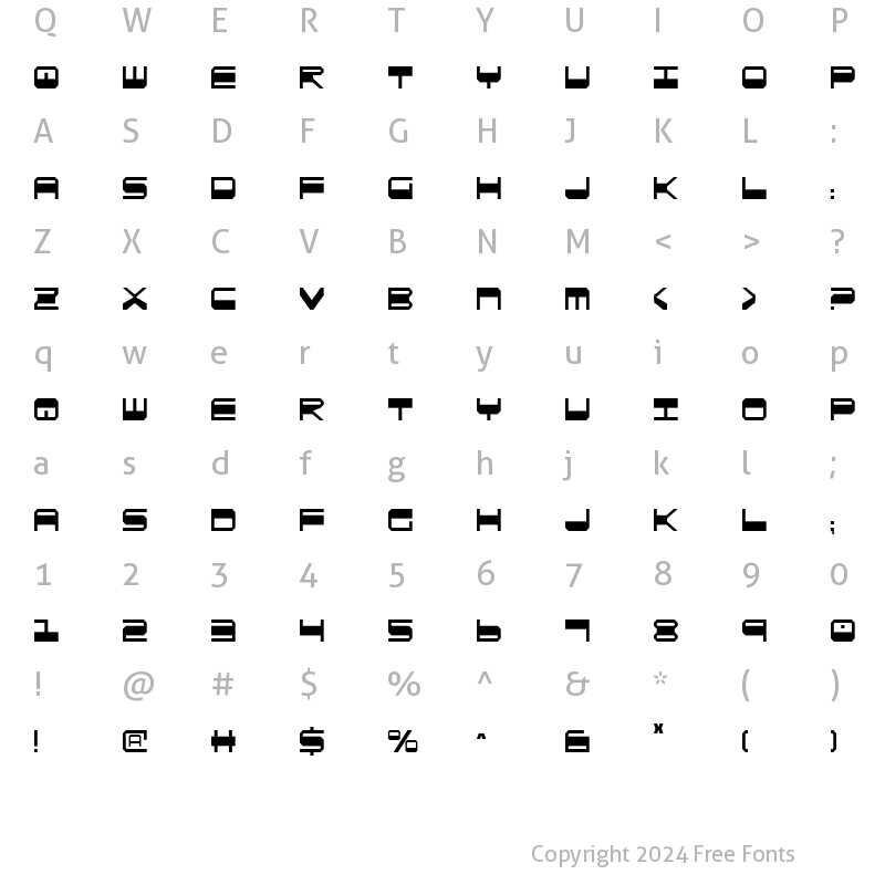 Character Map of QuickGear Condensed Condensed