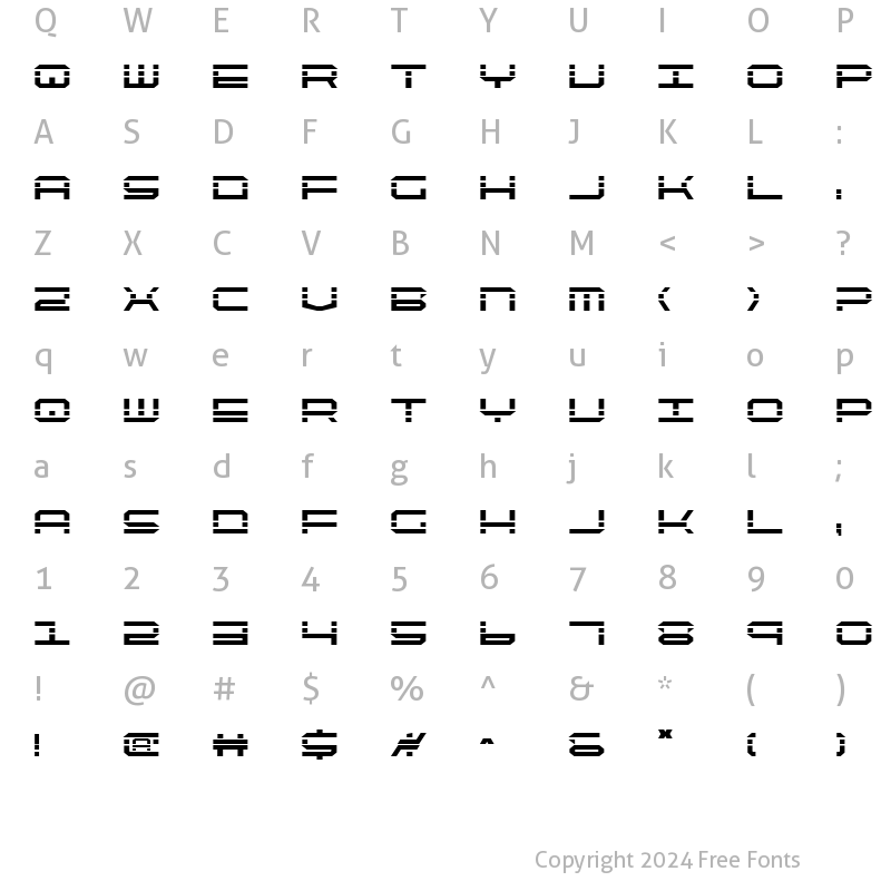 Character Map of QuickQuick Bold Bold