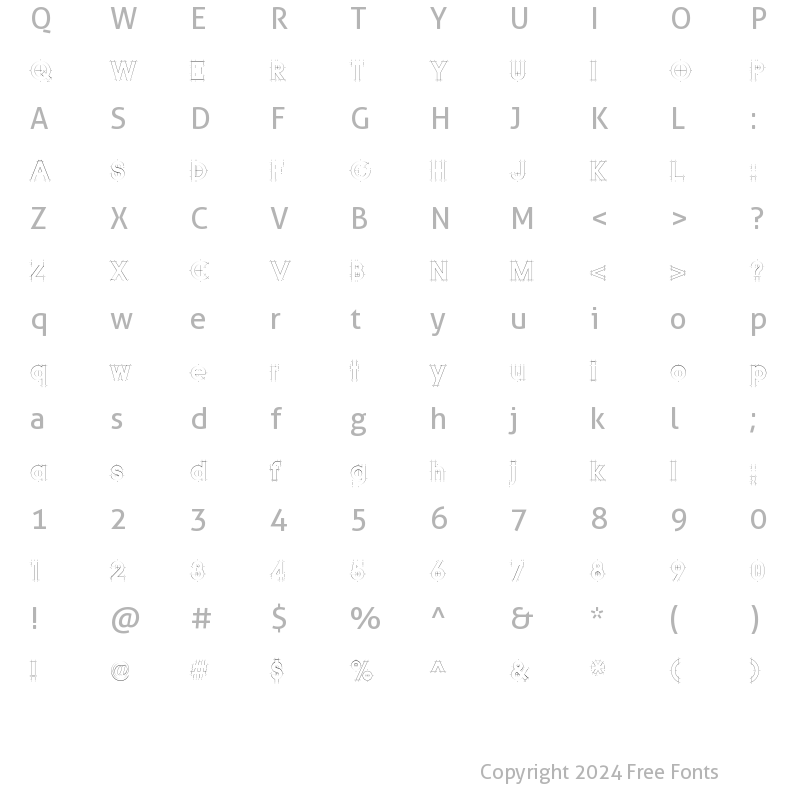 Character Map of QuicksansAccurateICG Medium