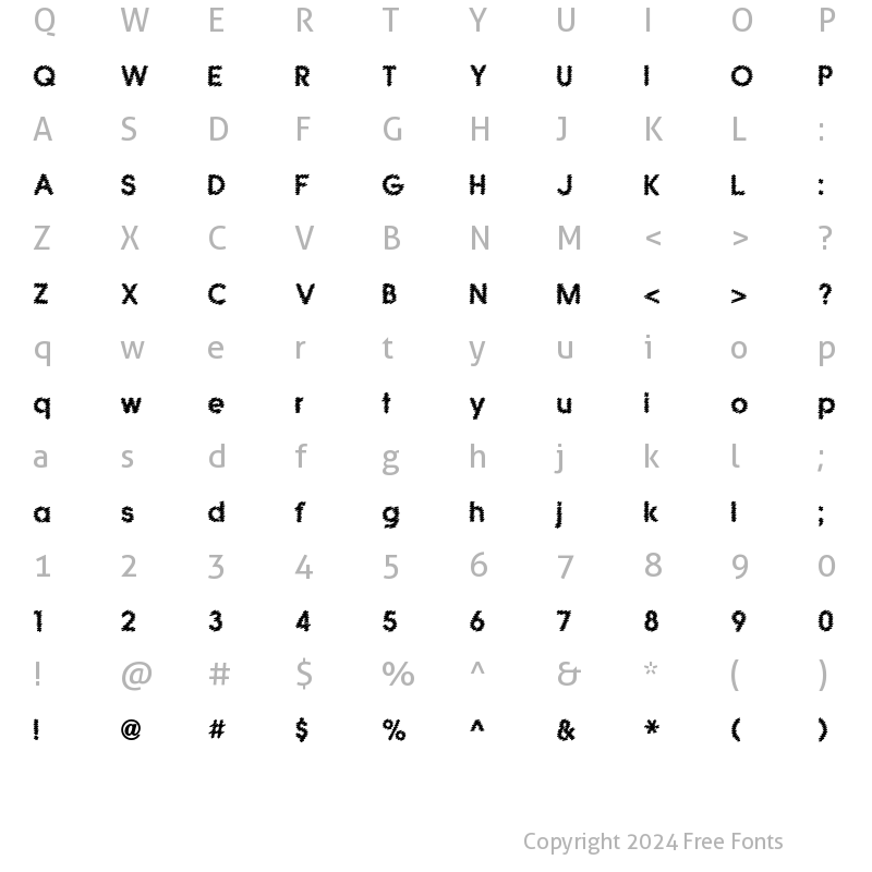 Character Map of QuicksansFastICG Bold