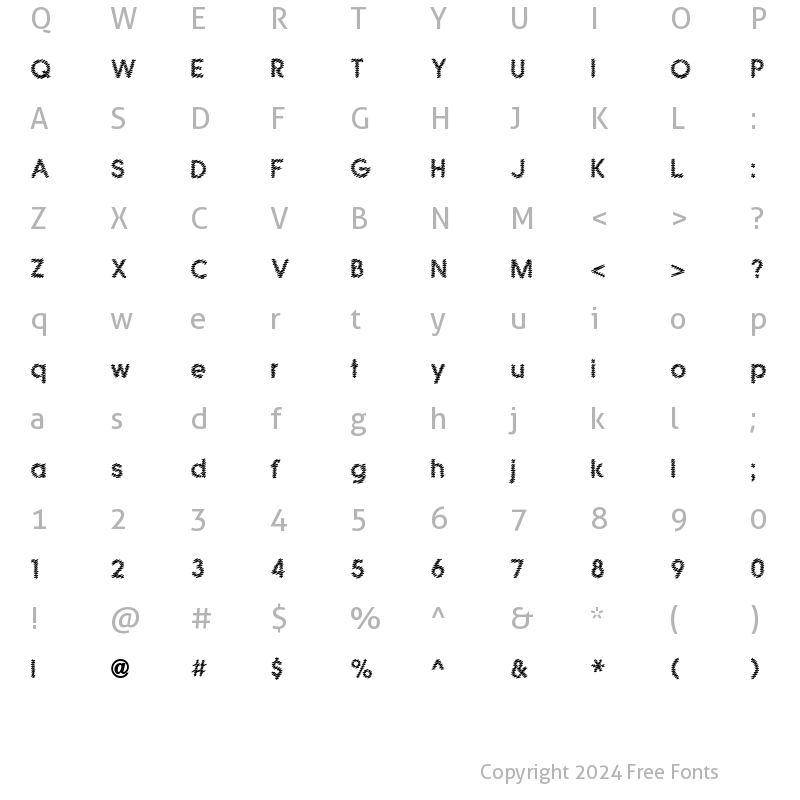 Character Map of QuicksansFastICG Medium