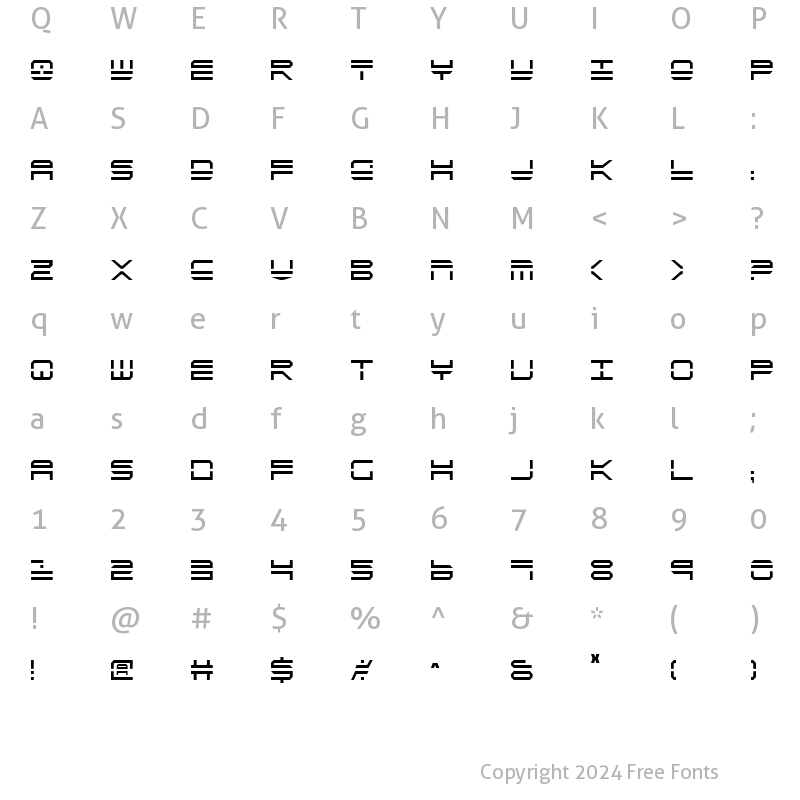 Character Map of QuickStrike Condensed Condensed