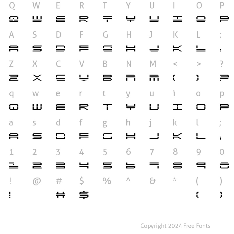 Character Map of QuickStrike Regular