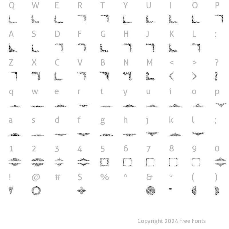 Character Map of Quoraments Regular