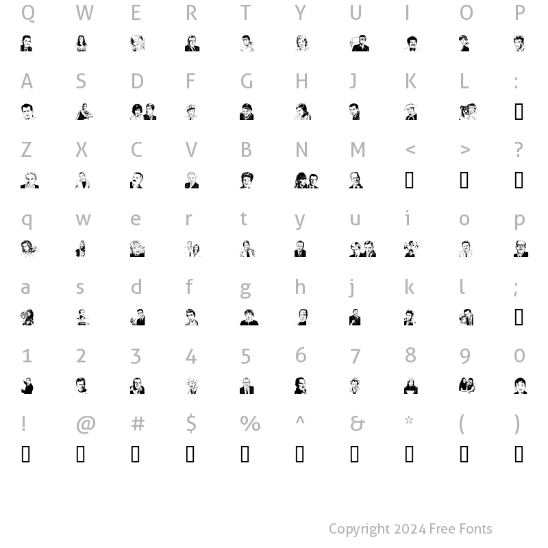 Character Map of Quotidian Regular