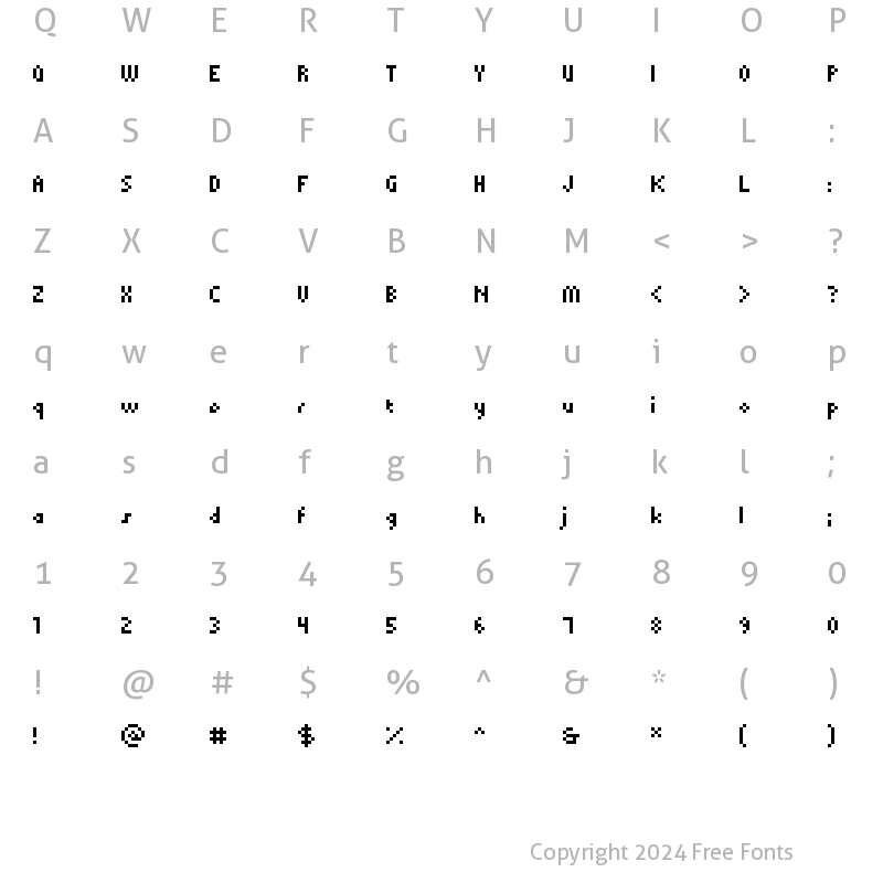 Character Map of Qwerty Two Regular