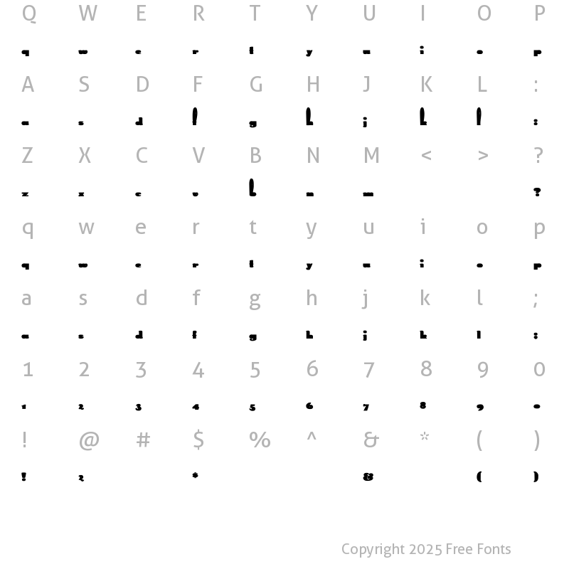 Character Map of Rabbit bold Bold