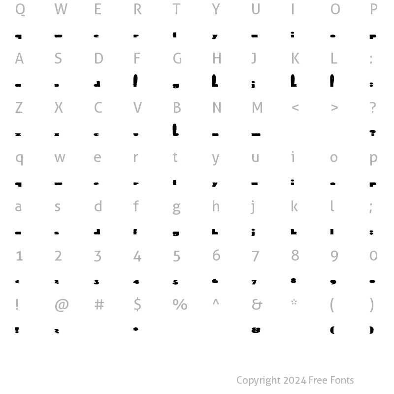 Character Map of Rabbit Wd bold Bold