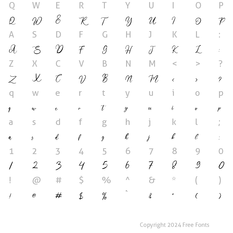 Character Map of Rabelan Regular