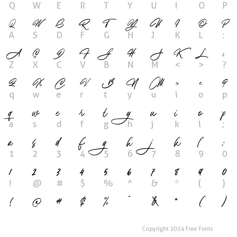 Character Map of Racutens Regular