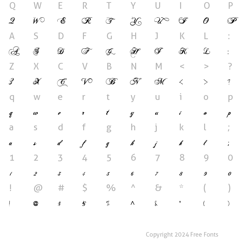 Character Map of RADAGUND Regular