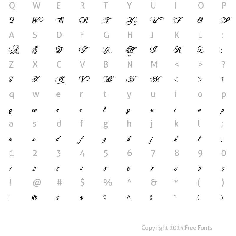 Character Map of Radagung Regular