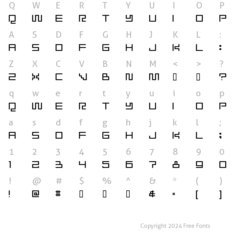 Character Map of Radioaktivitet Regular