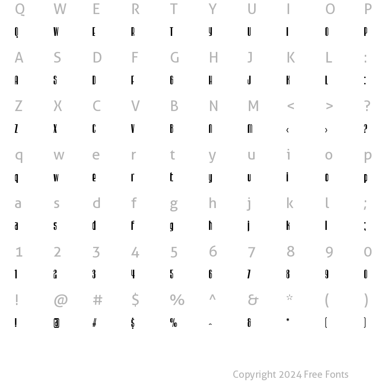 Character Map of Radiogram Solid Regular