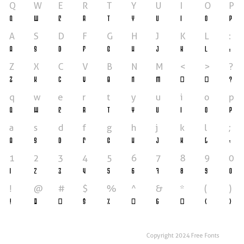 Character Map of Radonator Normal