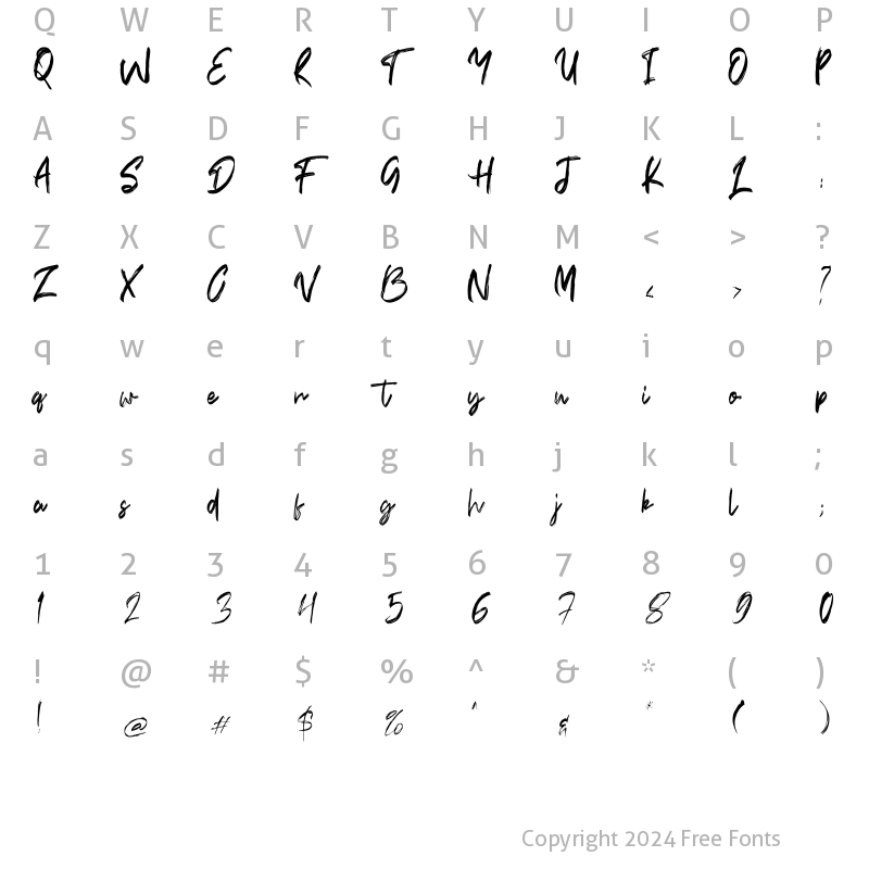 Character Map of Raeburn Regular