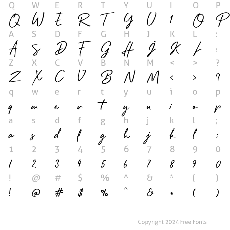 Character Map of Rafttel Script One Regular