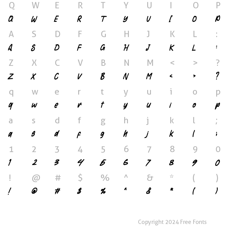 Character Map of RAGAMGARIS Regular