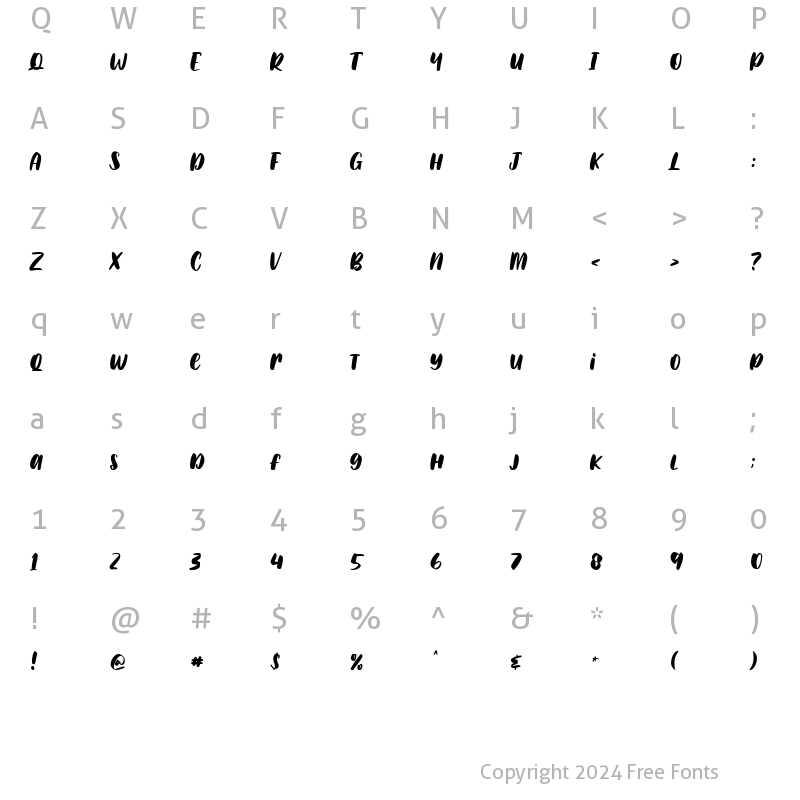 Character Map of Railstone Regular