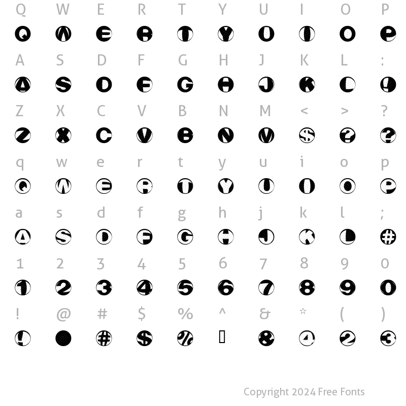 Character Map of RainyNight Medium