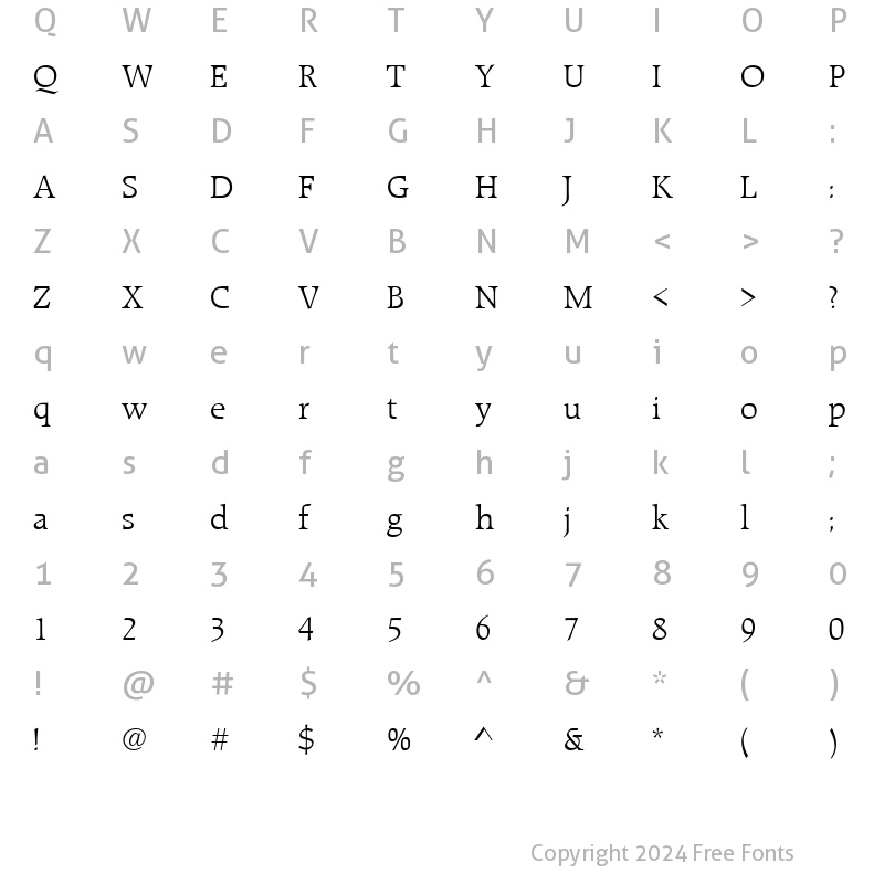 Character Map of RaleighDLig Regular