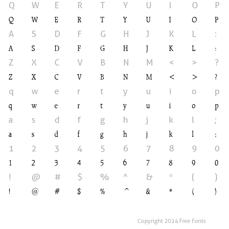 Character Map of Rally CA Normal