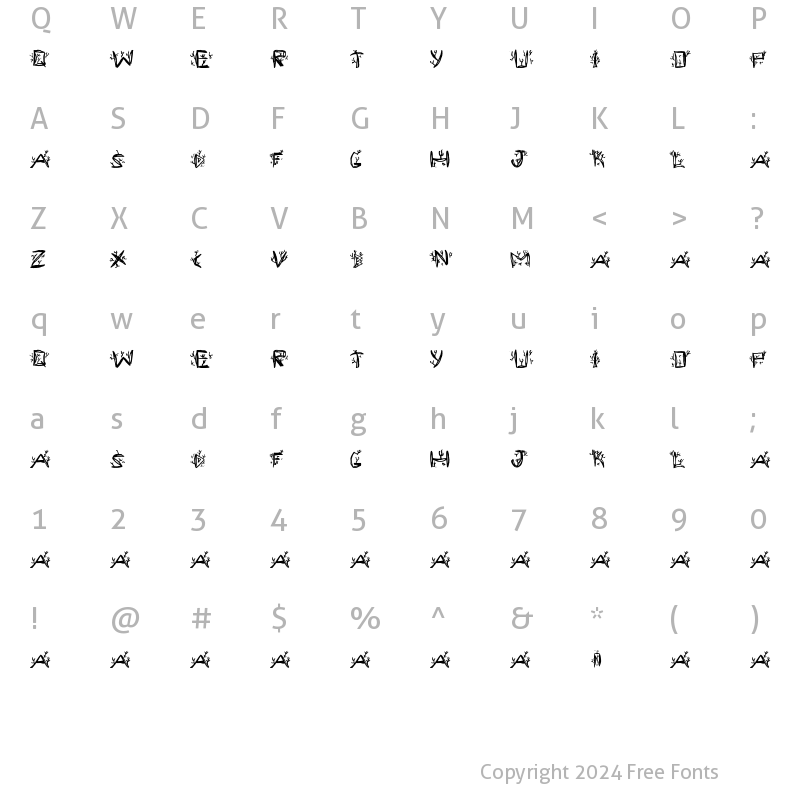 Character Map of Ramada1 Regular