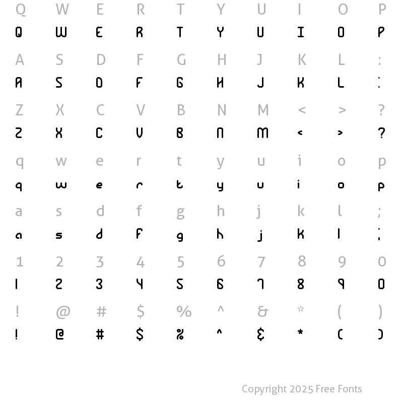 Character Map of Rambling BRK Normal