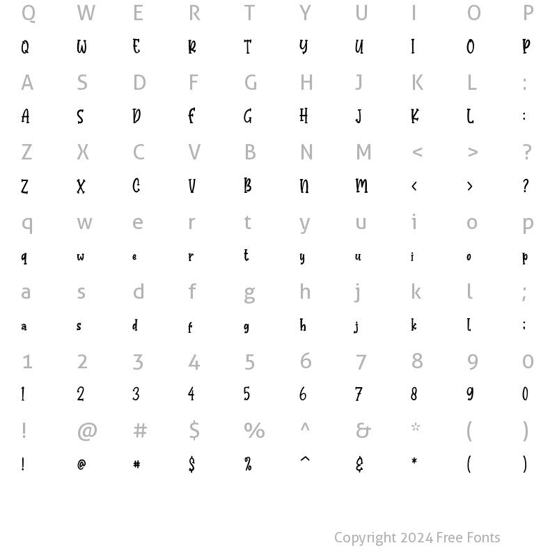 Character Map of Ramenshy Regular