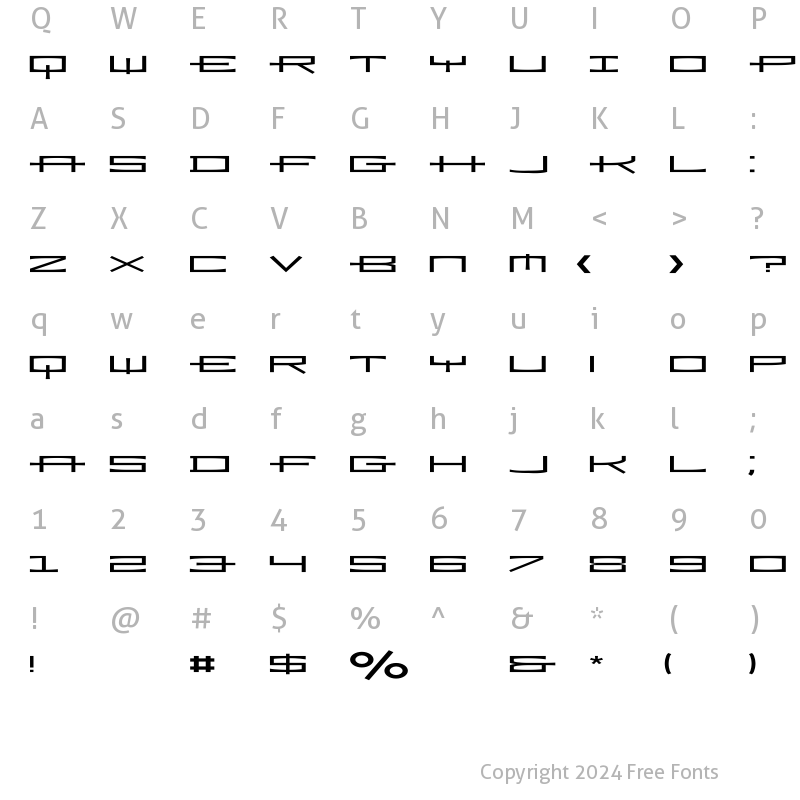 Character Map of Ramiz Extended Regular