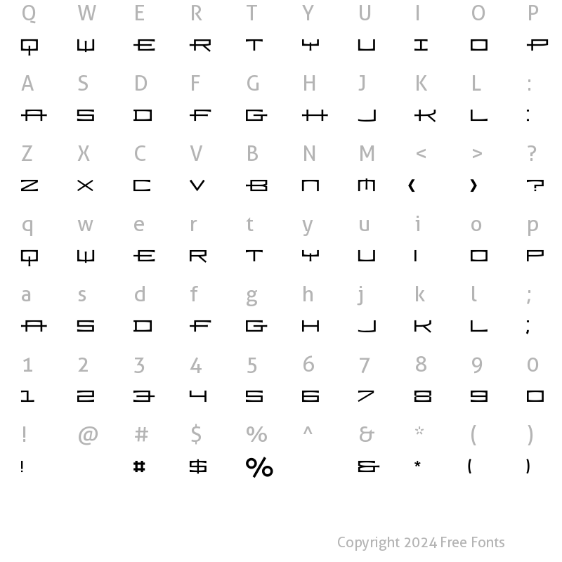 Character Map of Ramiz Regular