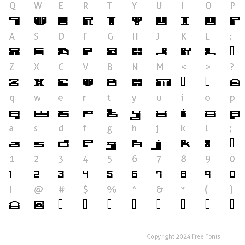 Character Map of Ramm disc Regular