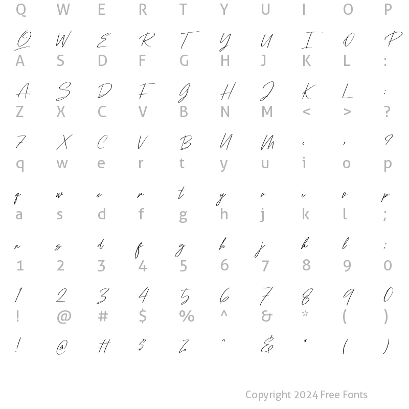 Character Map of Ramstay Regular