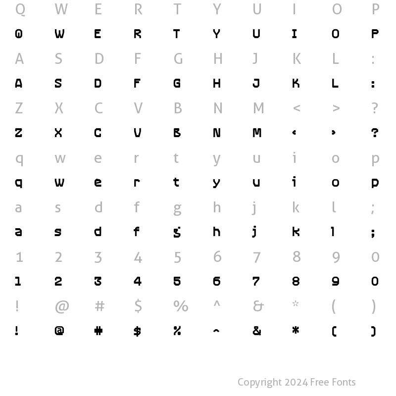 Character Map of RangeExtraBold Regular