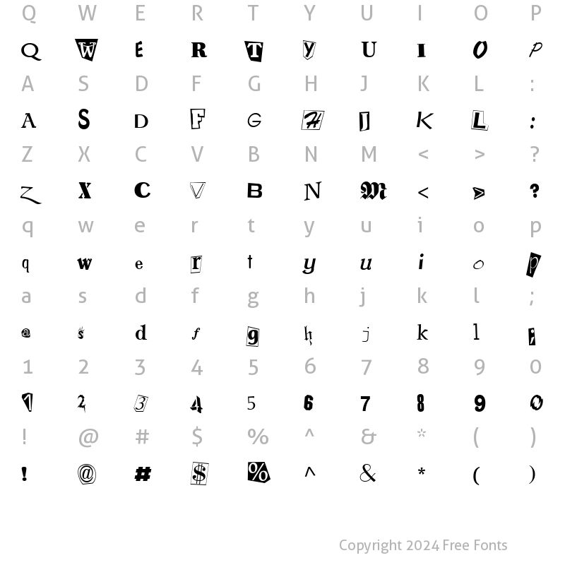 Character Map of Ransom Normal