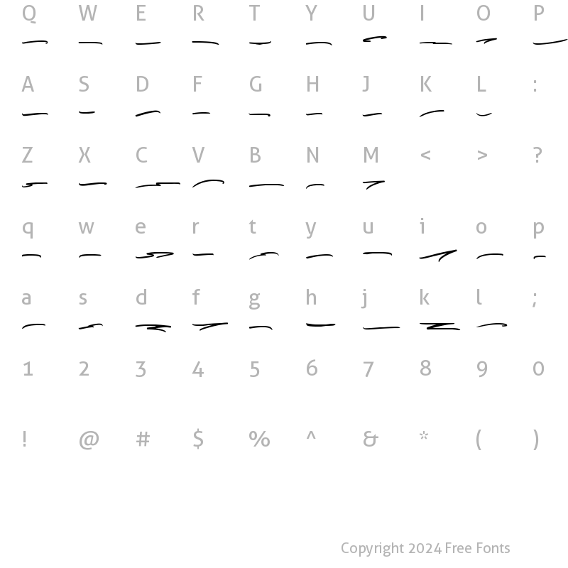 Character Map of Raph Lanok Swash Regular