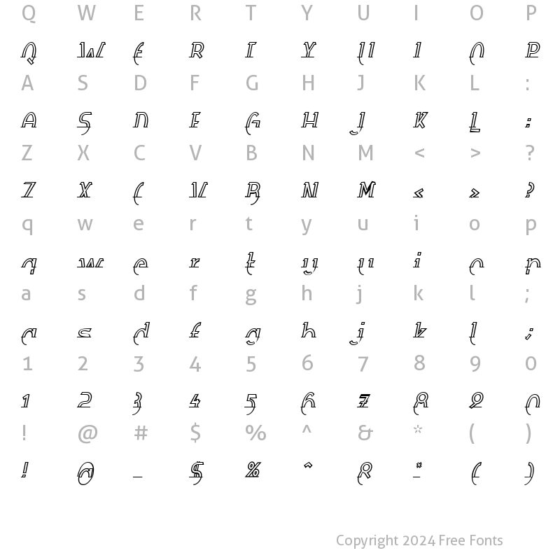 Character Map of Rapierhard Becker Normal