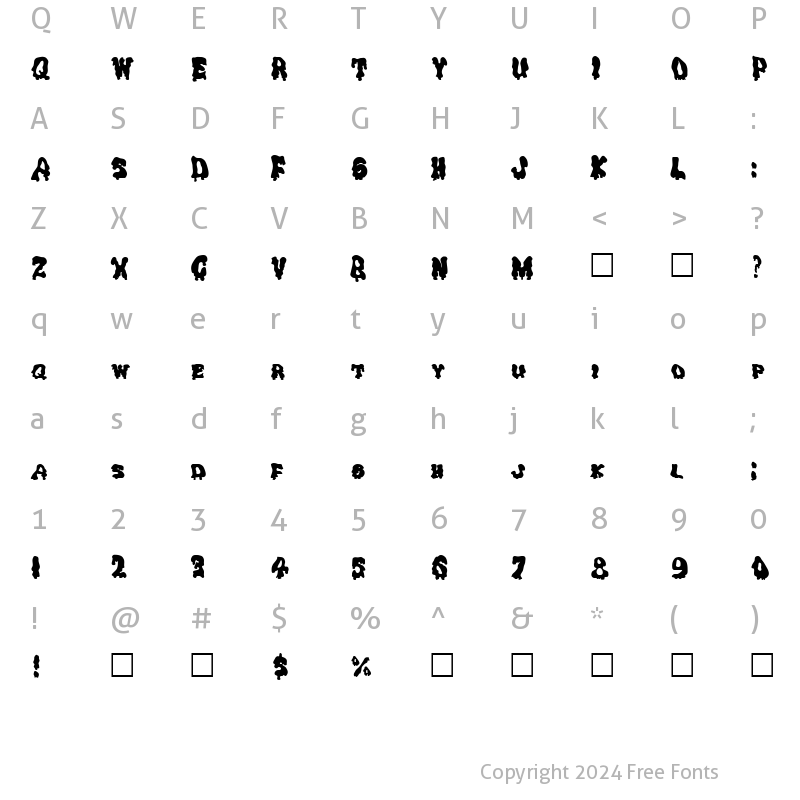 Character Map of Rasant Regular