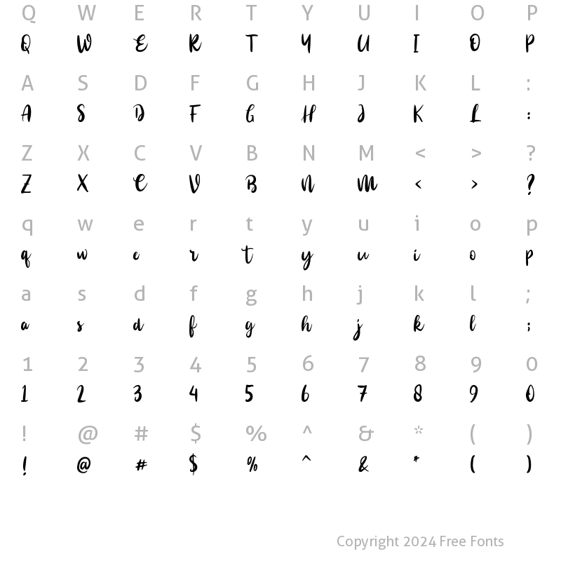 Character Map of Rassain Regular